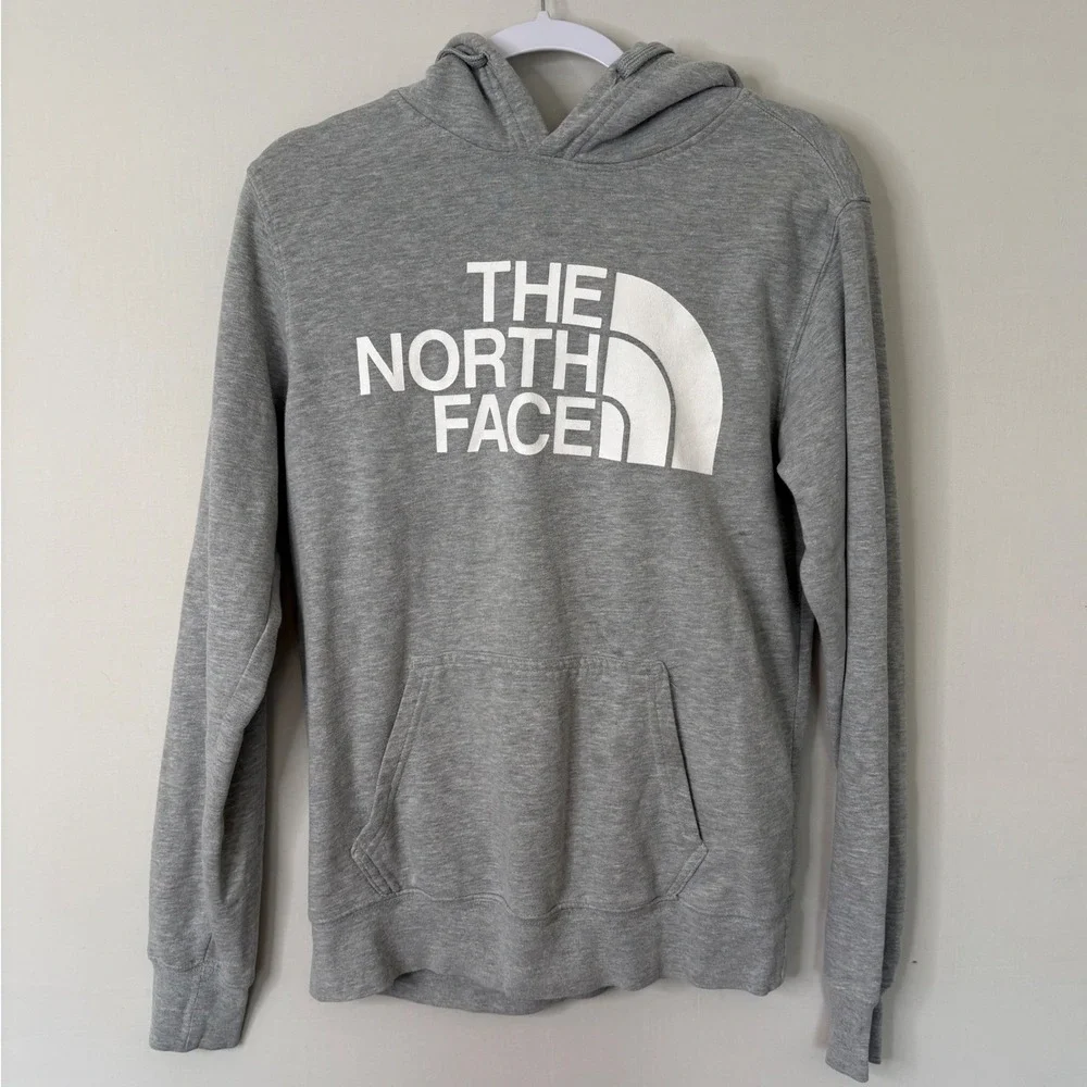 The North Face Gray Hoodie Mens S Graphic Pullover Gorpcore Streetwear Fleece